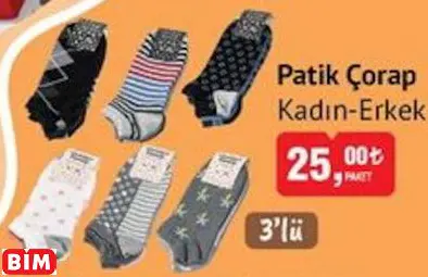 PATİK ÇORAP KADIN-ERKEK